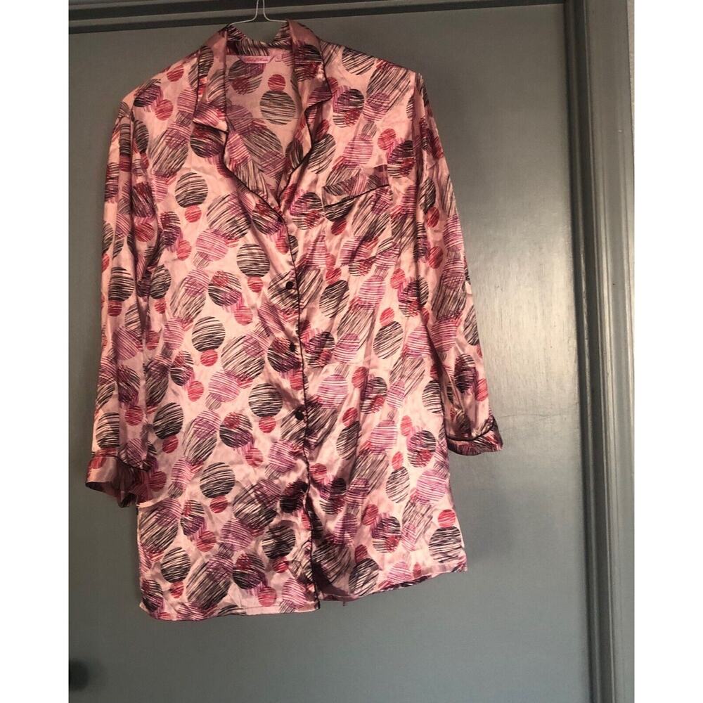 Bed of Roses Pink geometric Sleep Shirt LARGE